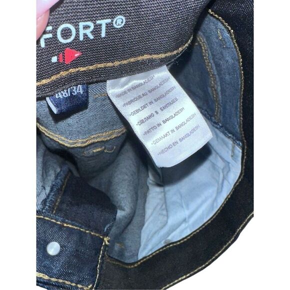 NEW WITH TAGS HB Men’s Continuous Comfort Waistband Dark Wash Denim Jeans RN#588 - Picture 7 of 11